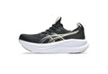 Asics Gel-Nimbus 28 black with white and gold accents.
