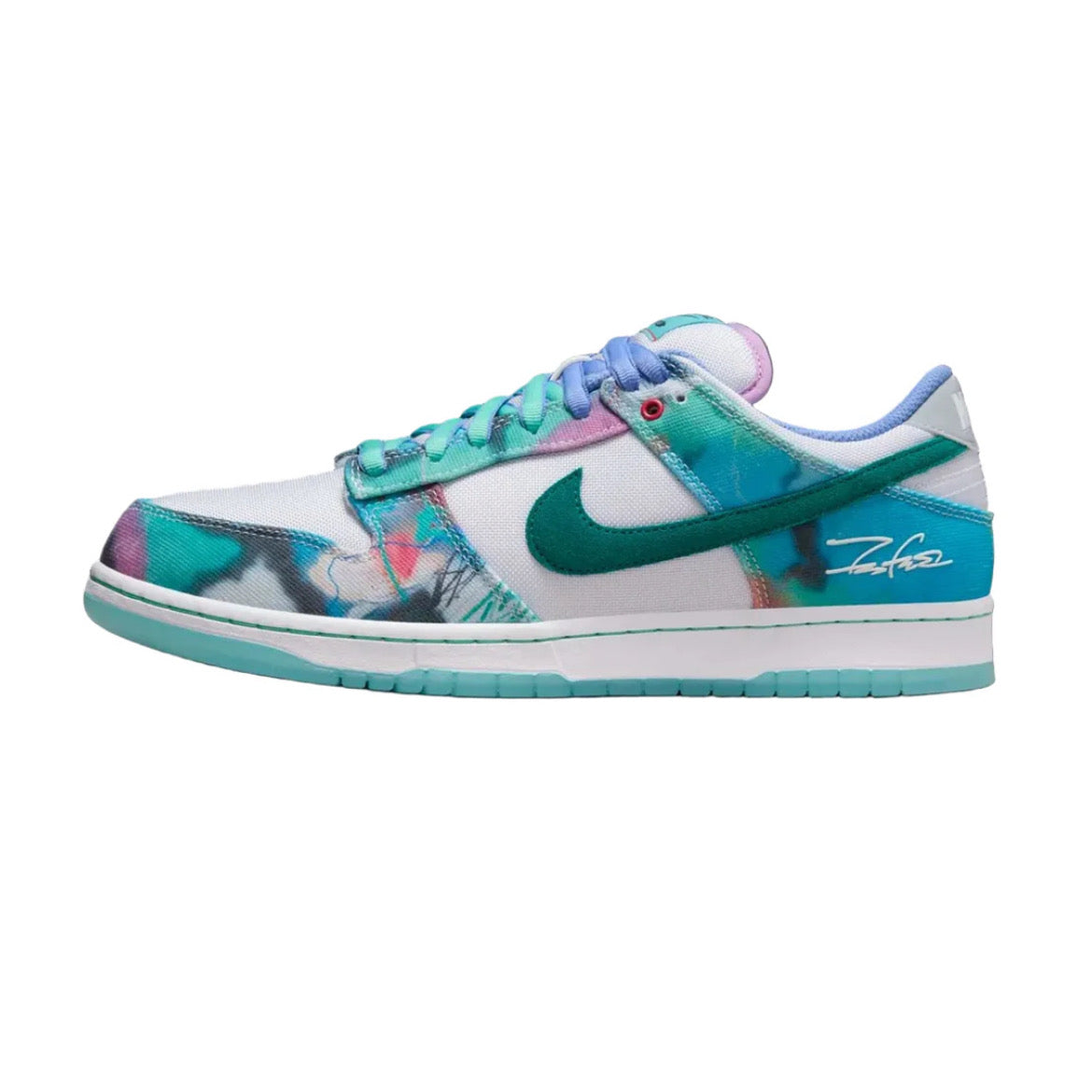 Nike x Futura Laboratories SB Dunk Low "Bleached Aqua"